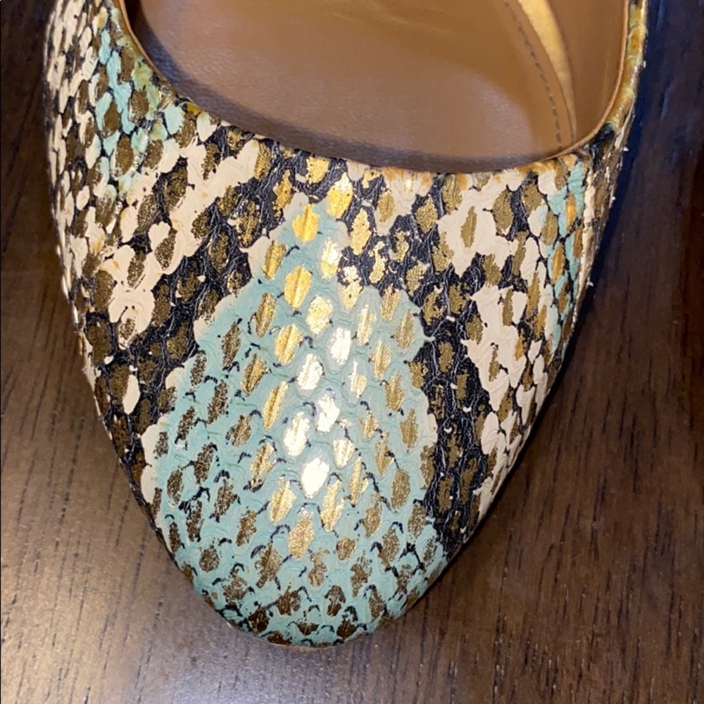 Coach Metallic snakeskin print heels - Picture 2 of 11